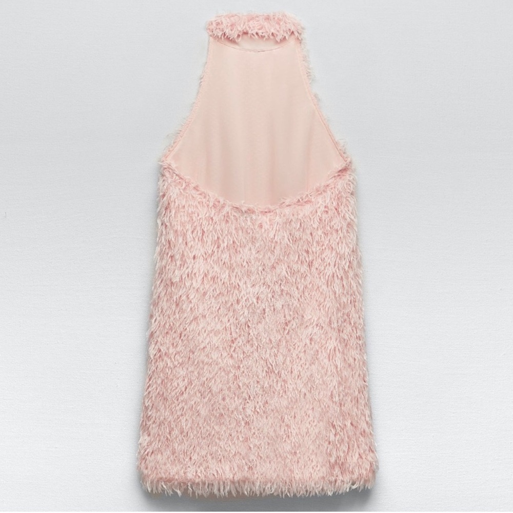Zara Feathery Halter Knit Dress Blogger Fav Limited Edition NWT - Picture 5 of 16